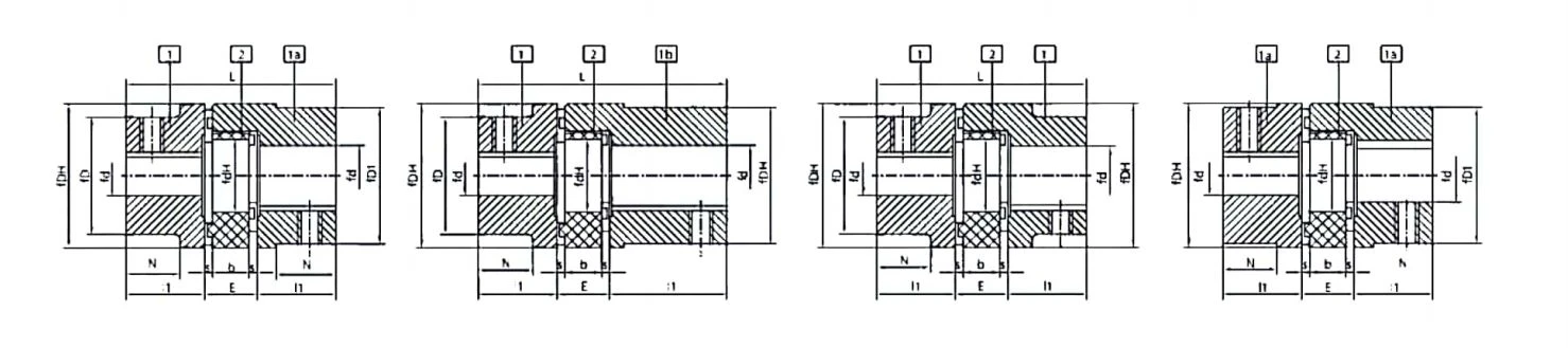 DIN GE Type Couplings GG25